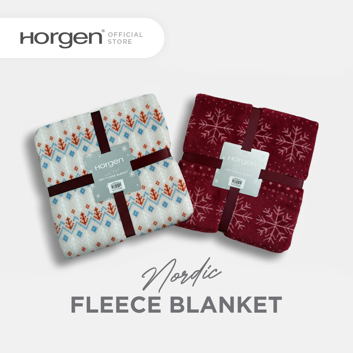 Nordic Christmas Collection, Printed Fleece Flannel Blanket Throw (1 For 1 Deal)