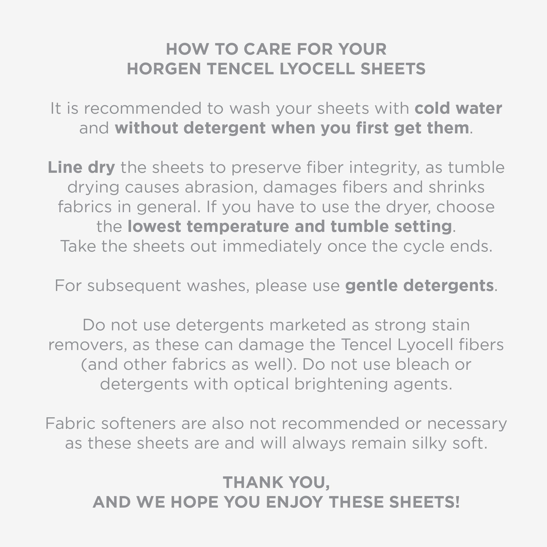 Silky Soft Series, TENCEL™ Lyocell Cara Fitted Sheet Set (Quilt Cover Excluded)