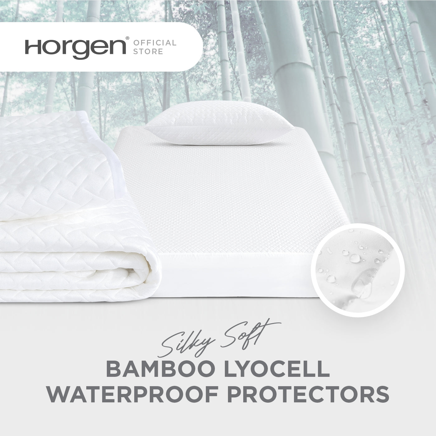 Bamboo Lyocell Collection, Waterproof Fitted Mattress Protector