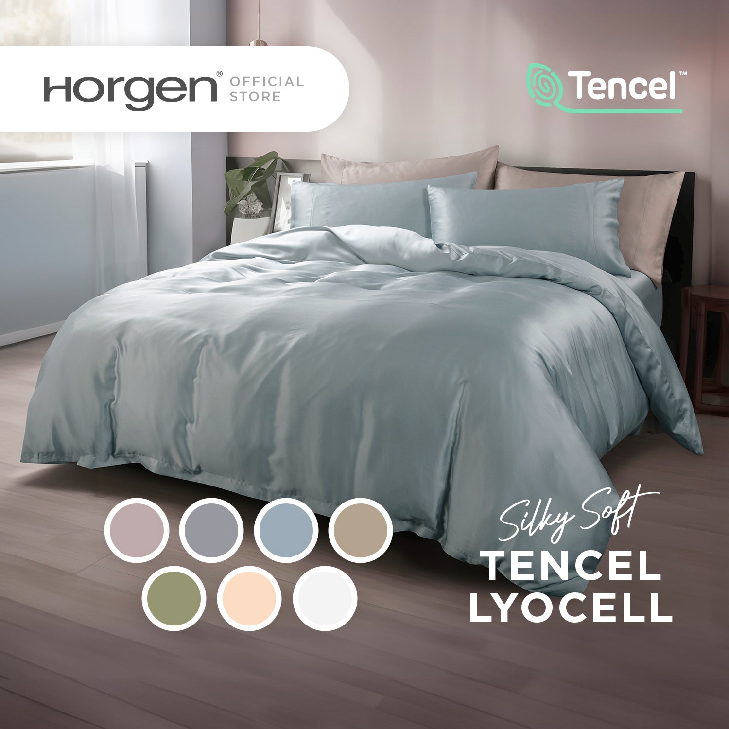Silky Soft Series, TENCEL™ Lyocell Cara Fitted Sheet Set (Quilt Cover Excluded)