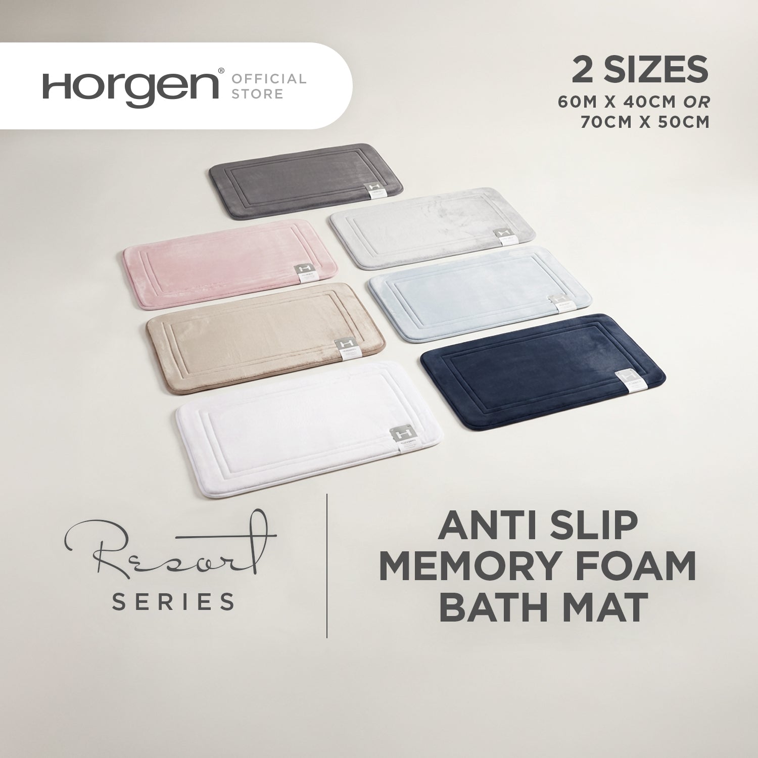 Resort Collection, Memory Foam Mat with SBR Anti Slip