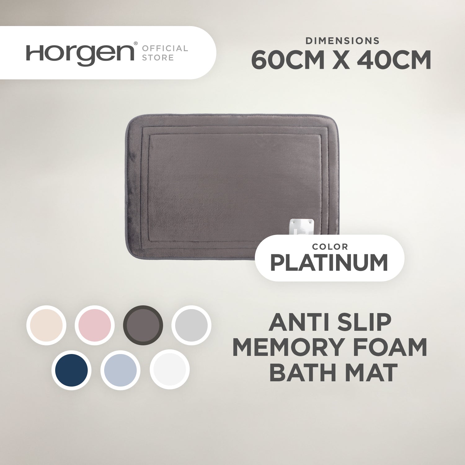 Resort Collection, Memory Foam Mat with SBR Anti Slip