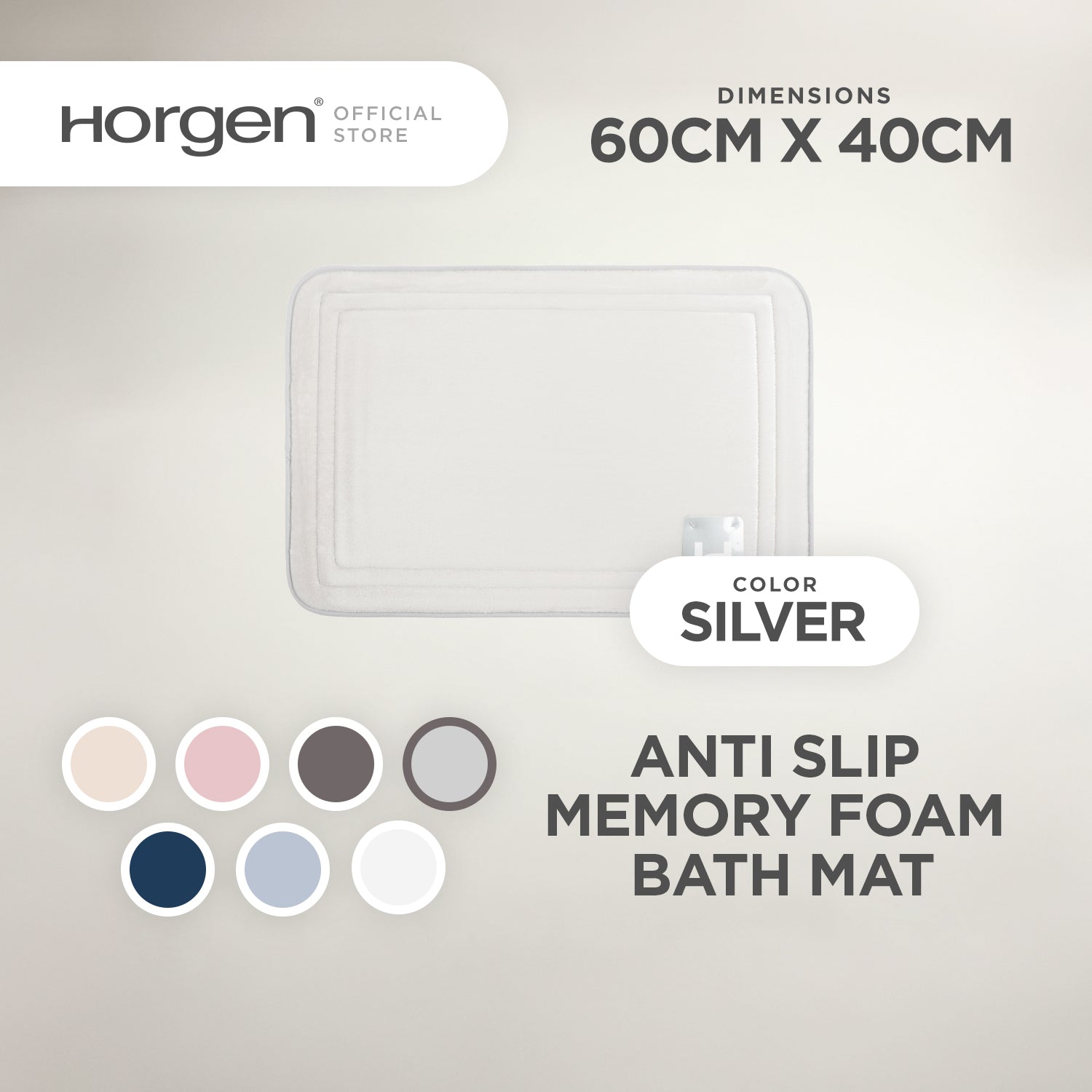 Resort Collection, Memory Foam Mat with SBR Anti Slip