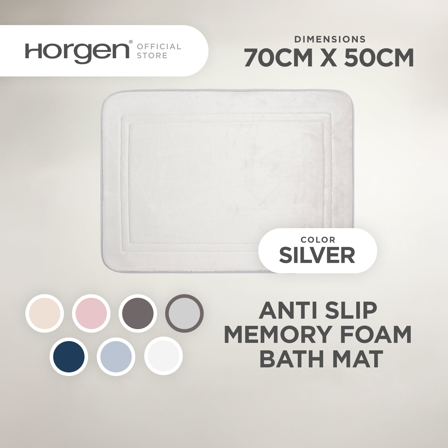 Resort Collection, Memory Foam Mat with SBR Anti Slip