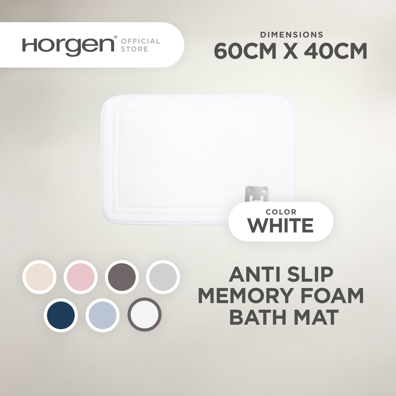 Resort Collection, Memory Foam Mat with SBR Anti Slip