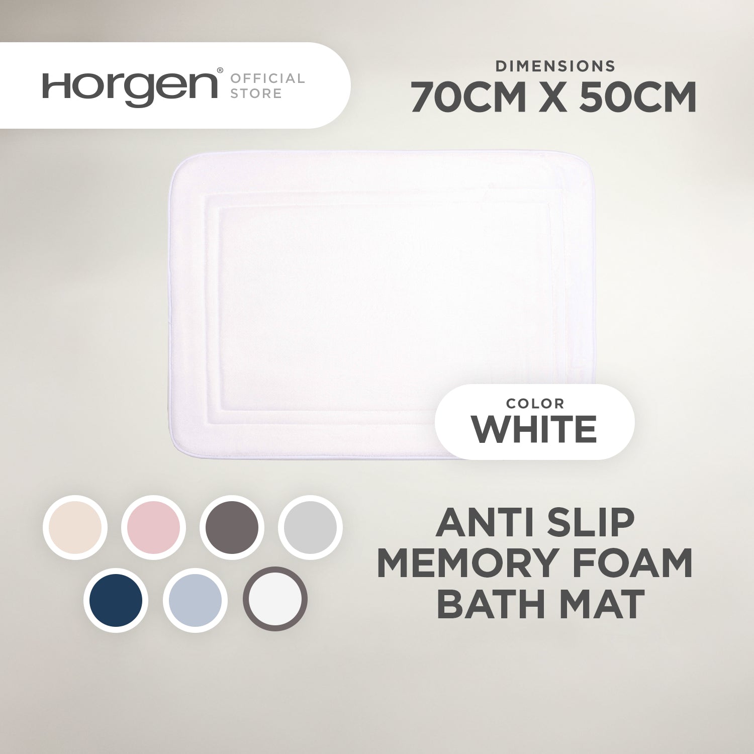 Resort Collection, Memory Foam Mat with SBR Anti Slip