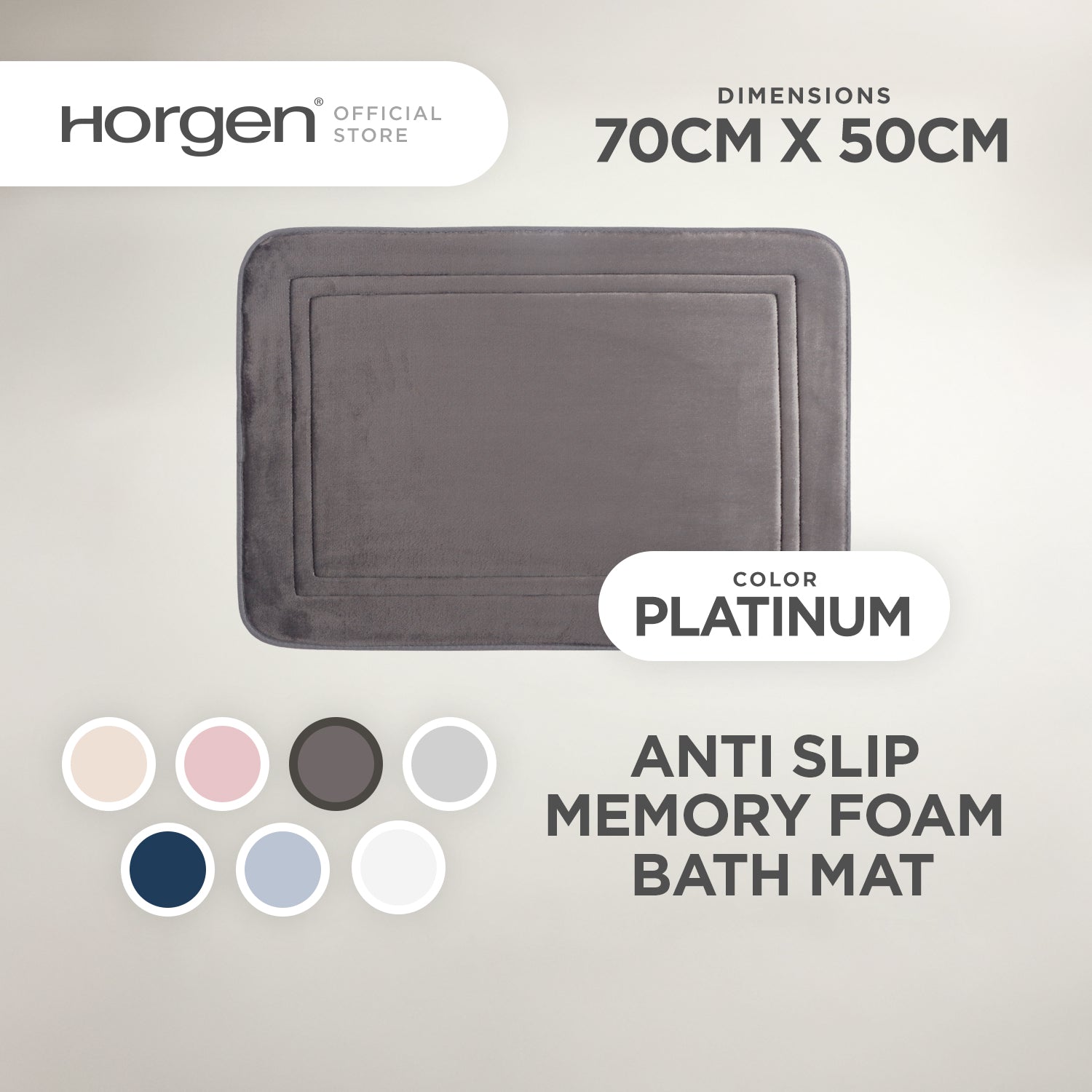 Resort Collection, Memory Foam Mat with SBR Anti Slip