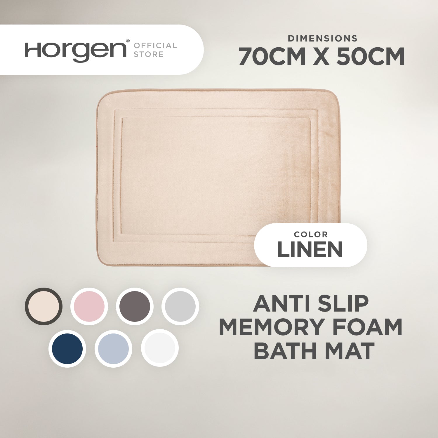 Resort Collection, Memory Foam Mat with SBR Anti Slip
