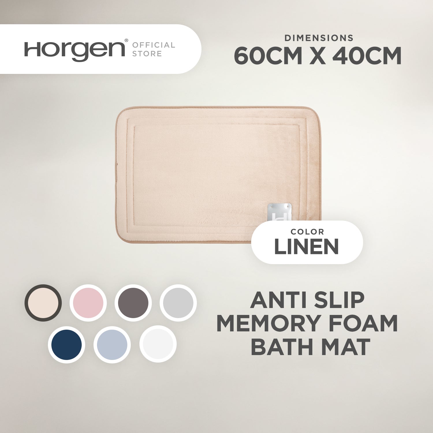 Resort Collection, Memory Foam Mat with SBR Anti Slip