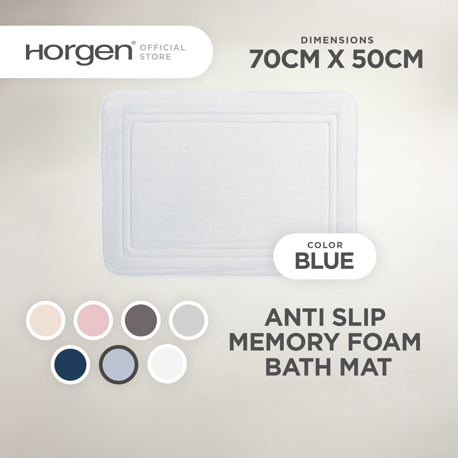 Resort Collection, Memory Foam Mat with SBR Anti Slip