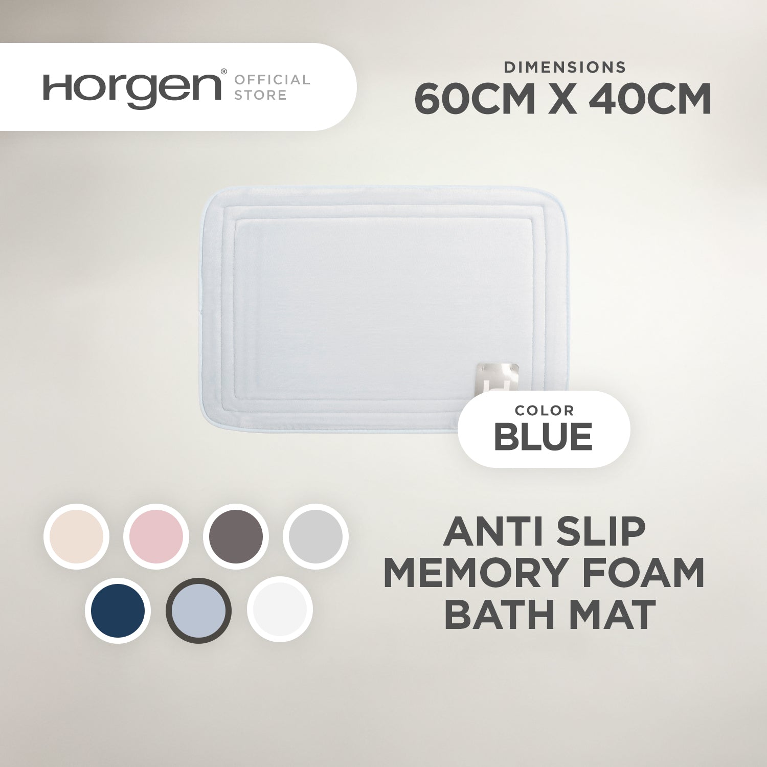 Resort Collection, Memory Foam Mat with SBR Anti Slip
