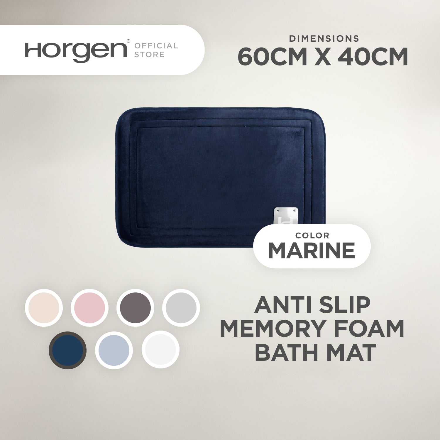 Resort Collection, Memory Foam Mat with SBR Anti Slip
