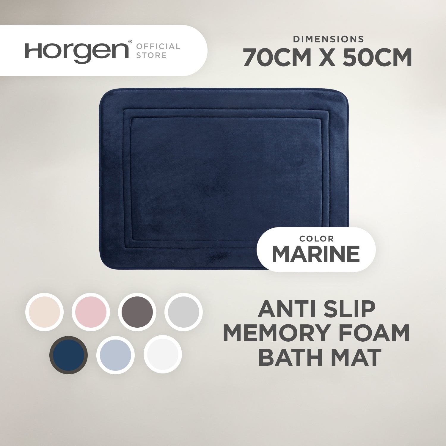 Resort Collection, Memory Foam Mat with SBR Anti Slip