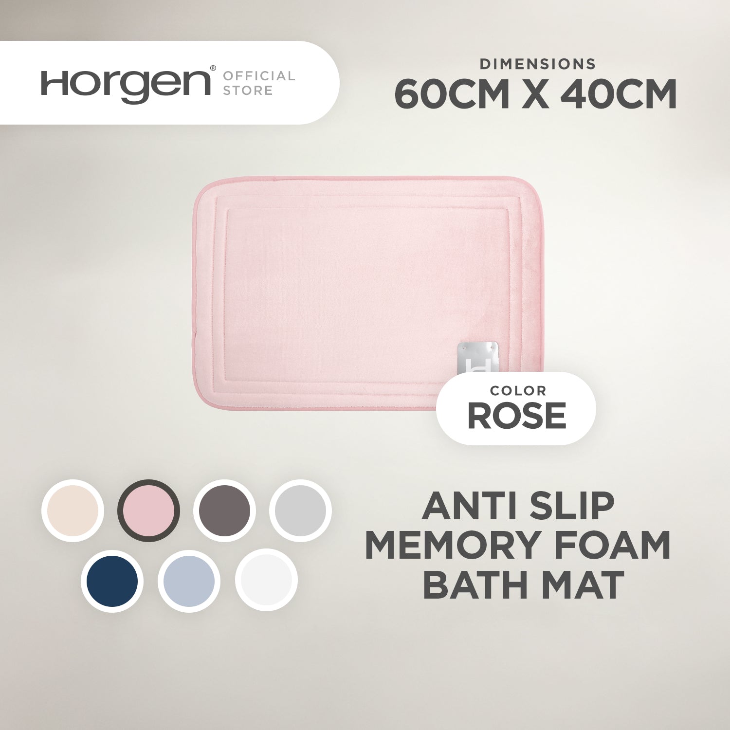 Resort Collection, Memory Foam Mat with SBR Anti Slip