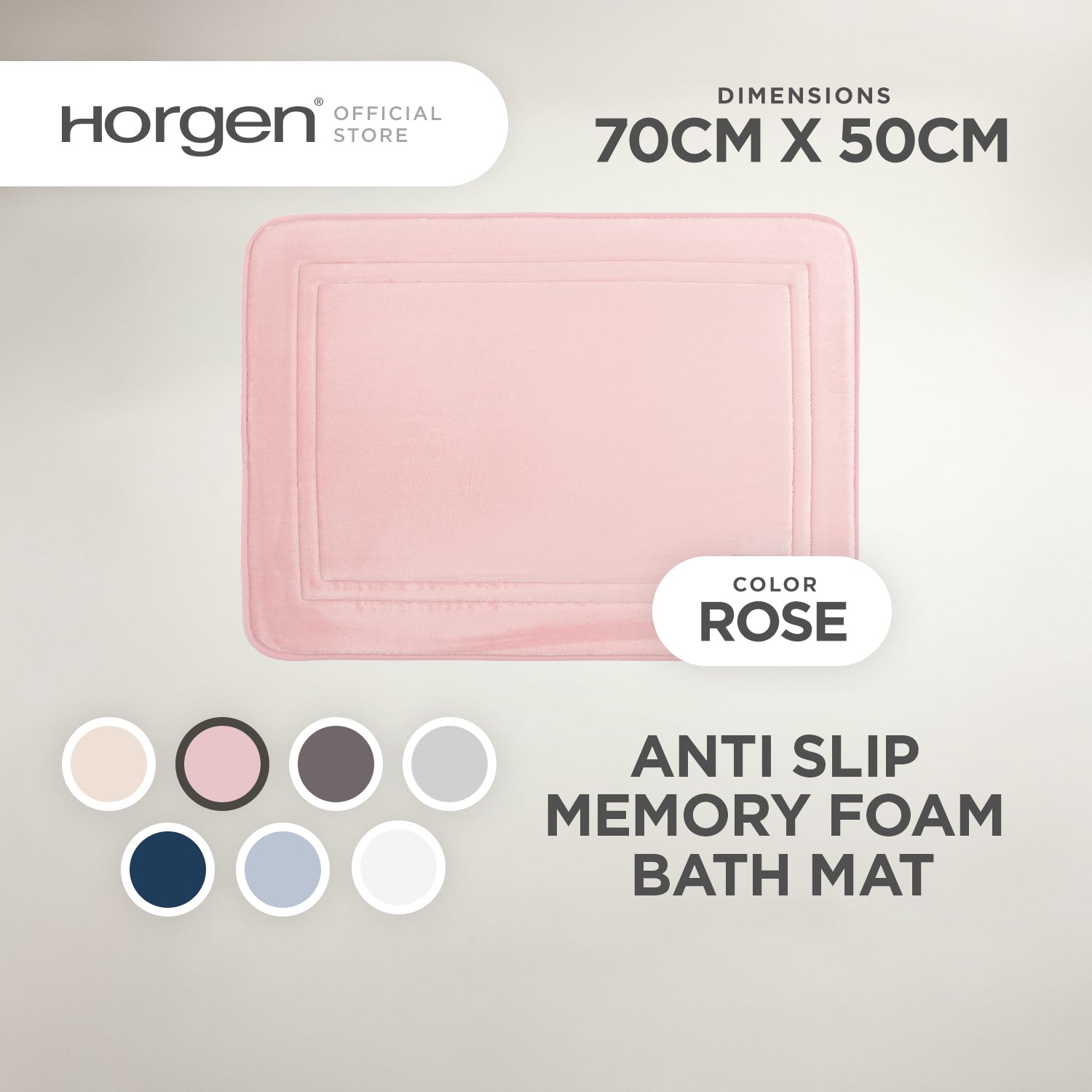 Resort Collection, Memory Foam Mat with SBR Anti Slip