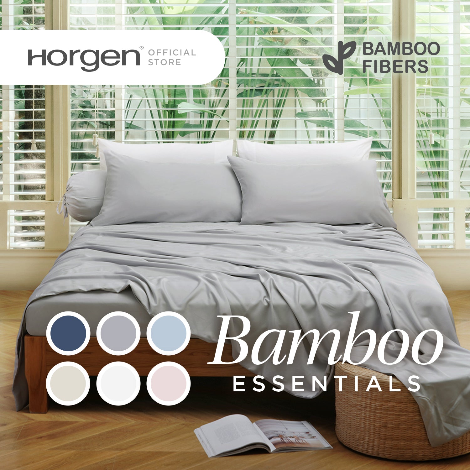 Bamboo Essentials, Bamboo Solid Fitted Sheet Set