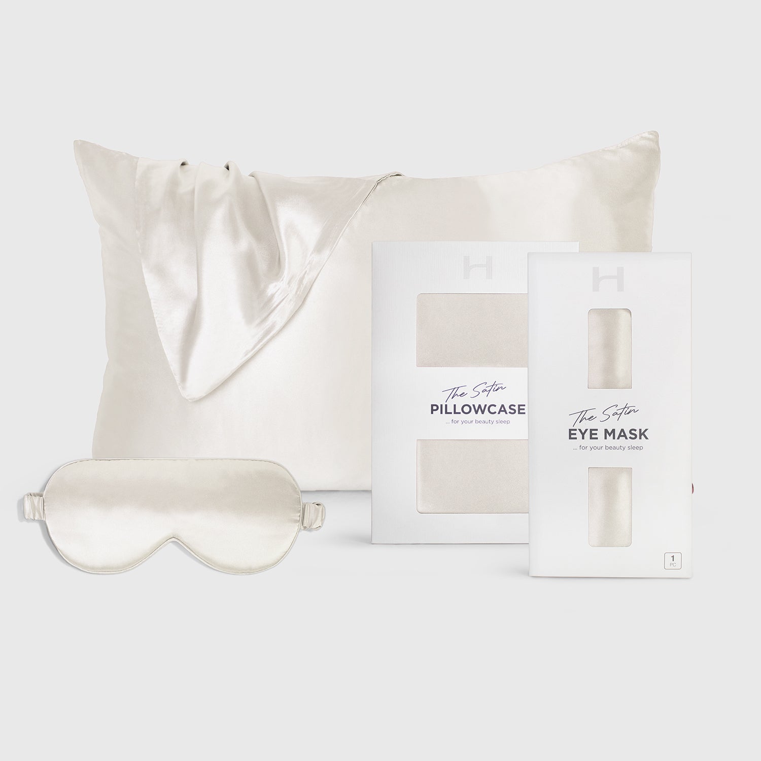 Satin Collection, Pillowcase Pair / Eye Mask / Bundle Set