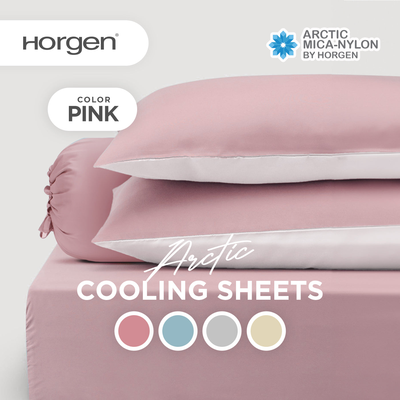 Arctic Series, Mica Nylon Duo Tone Fitted Sheet Set (Quilt Excluded)