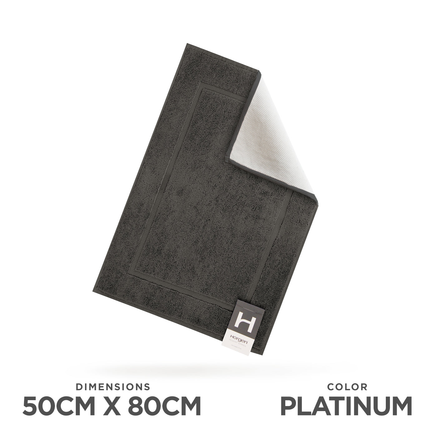Resort Collection, Combed Cotton Bath Mat with Anti Slip TPR Reverse (1 For 1 Deal)