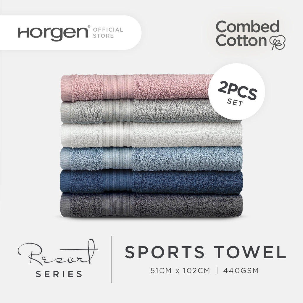 Resort Collection, Combed Cotton Sports Towels (1 For 1 Deal)