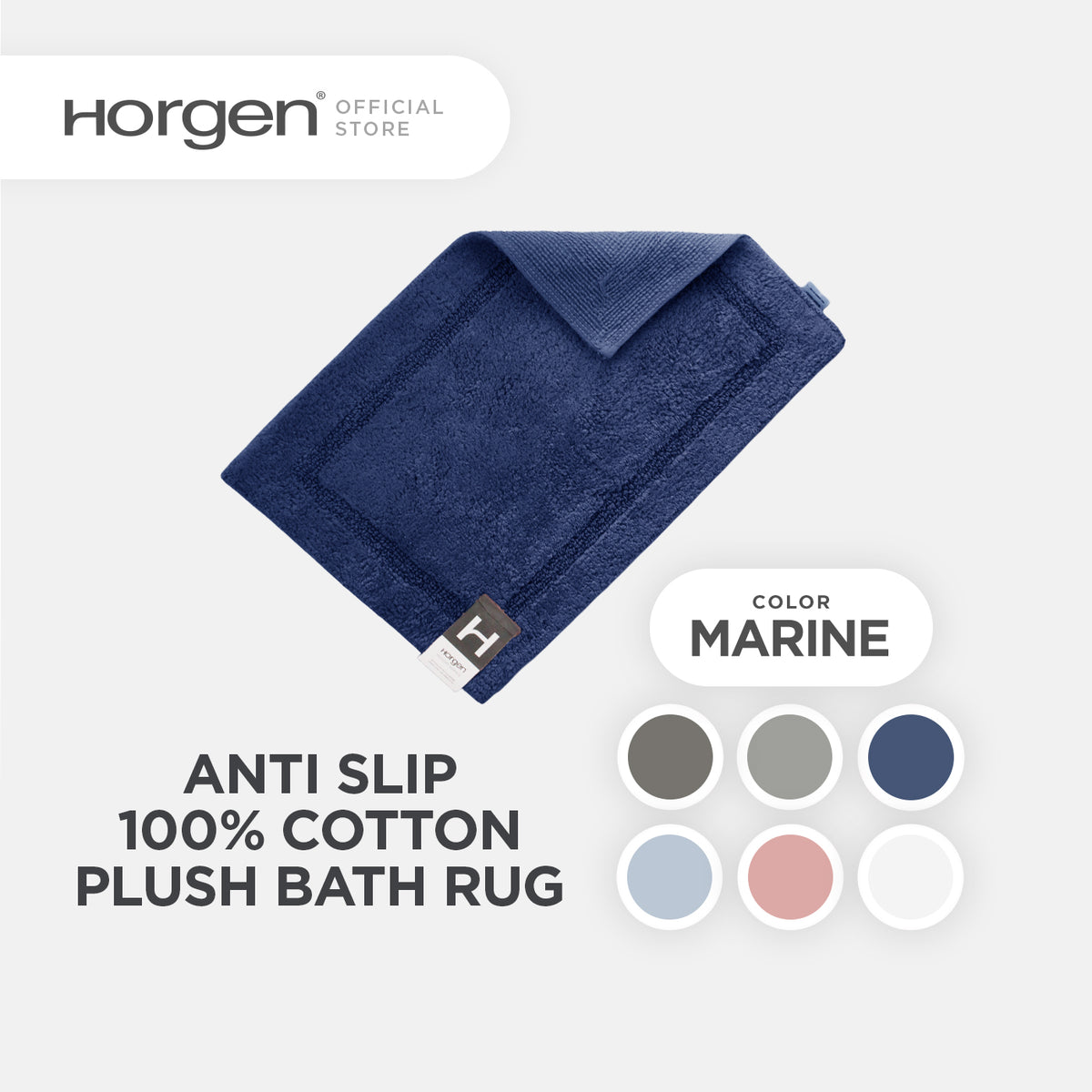 Resort Collection, Anti Slip Bath Mat Rug