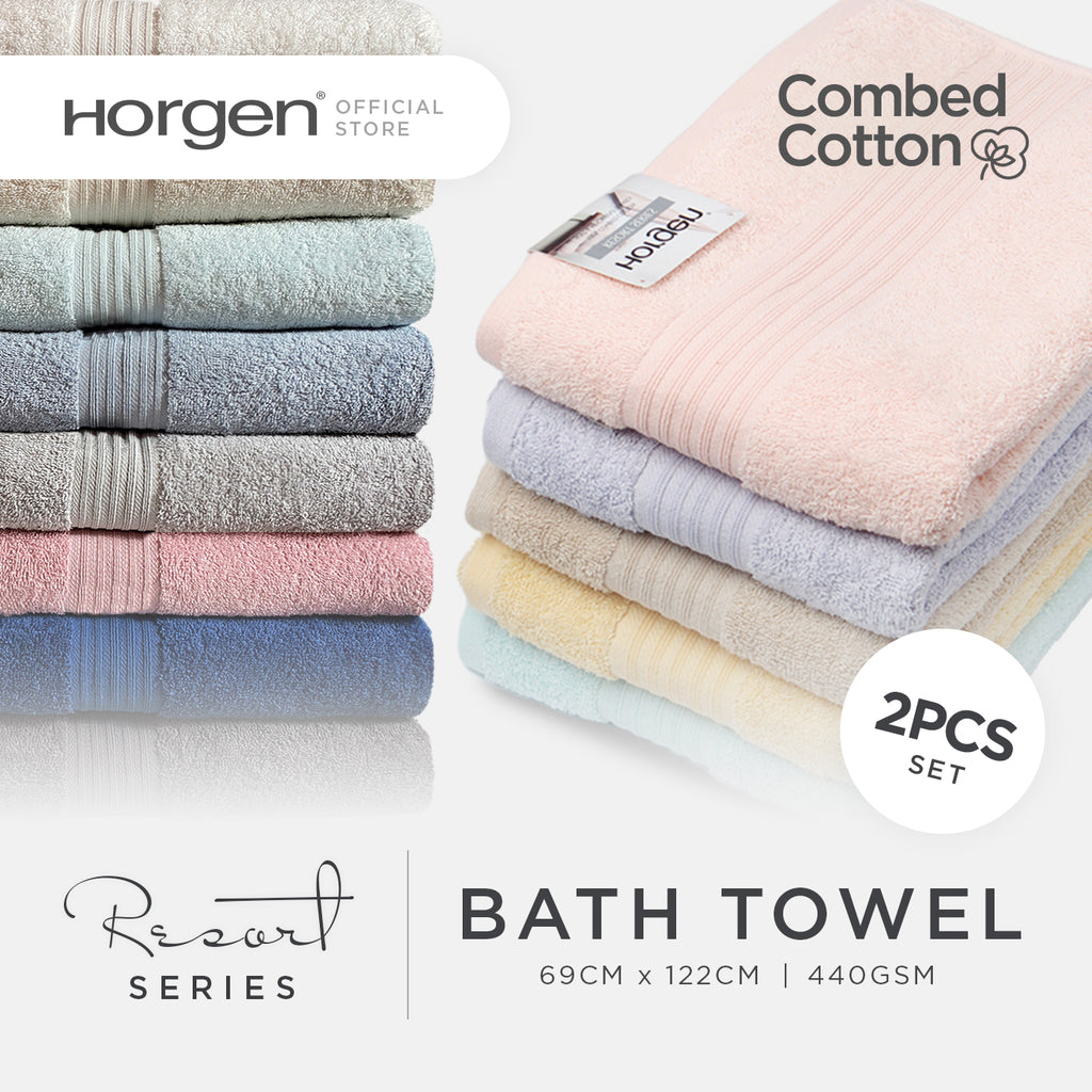 Resort Collection, Combed Cotton Bath Towels (1 For 1 Deal)