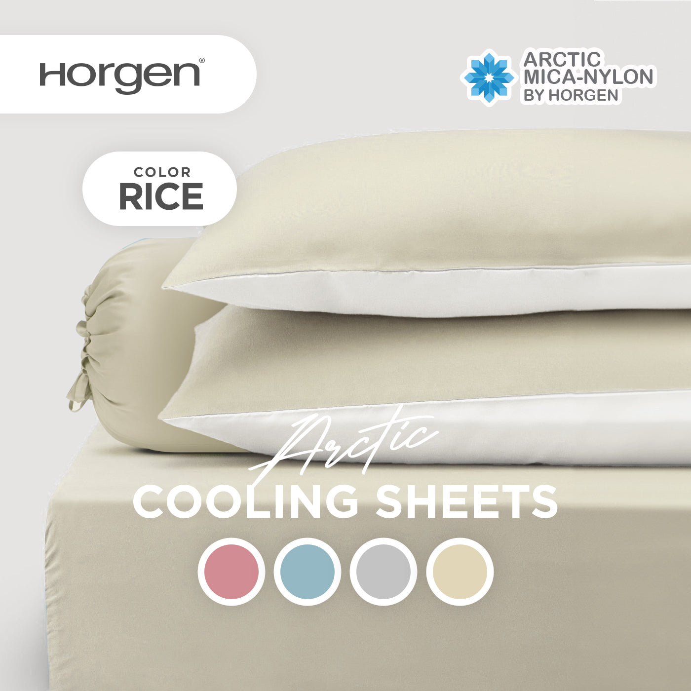 Arctic Series, Mica Nylon Duo Tone Fitted Sheet Set (Quilt Excluded)