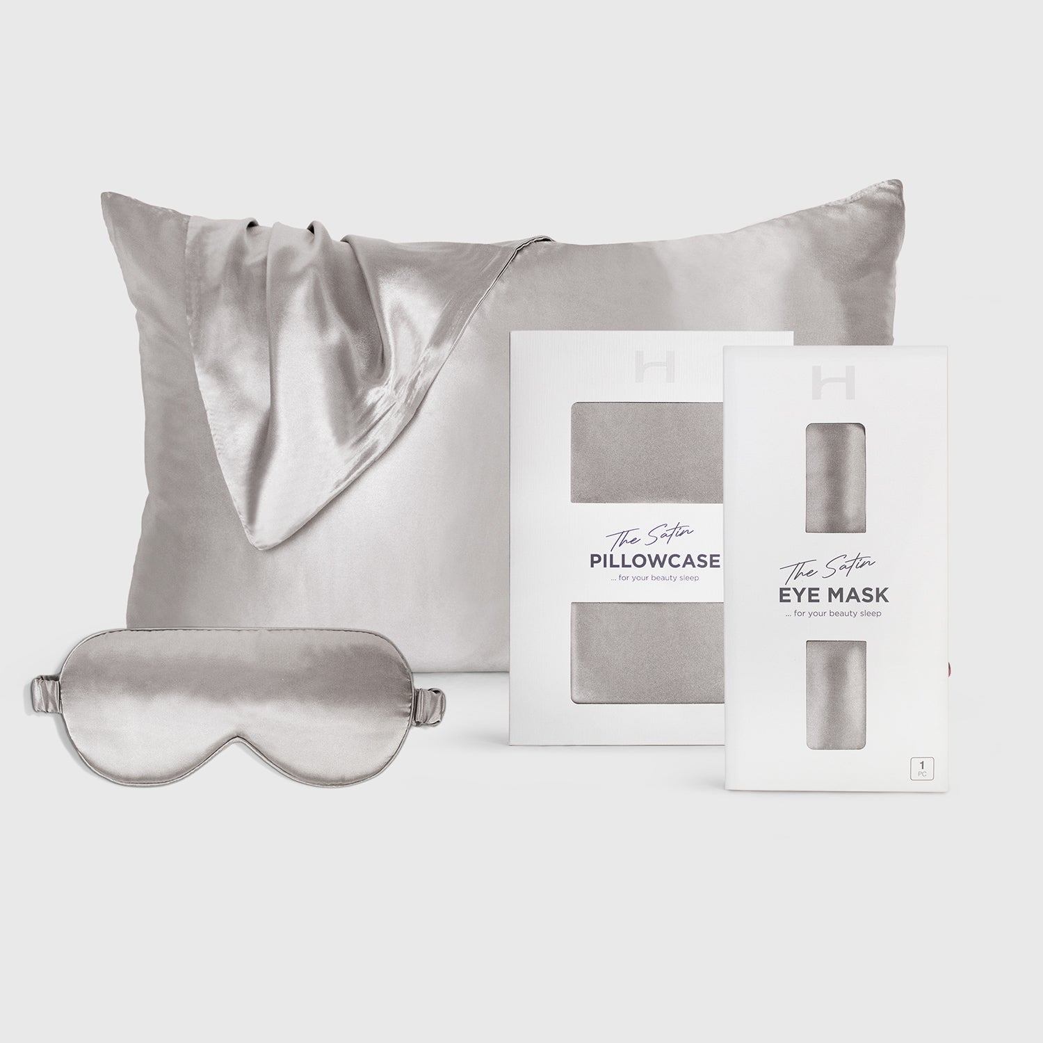 Satin Collection, Pillowcase Pair / Eye Mask / Bundle Set