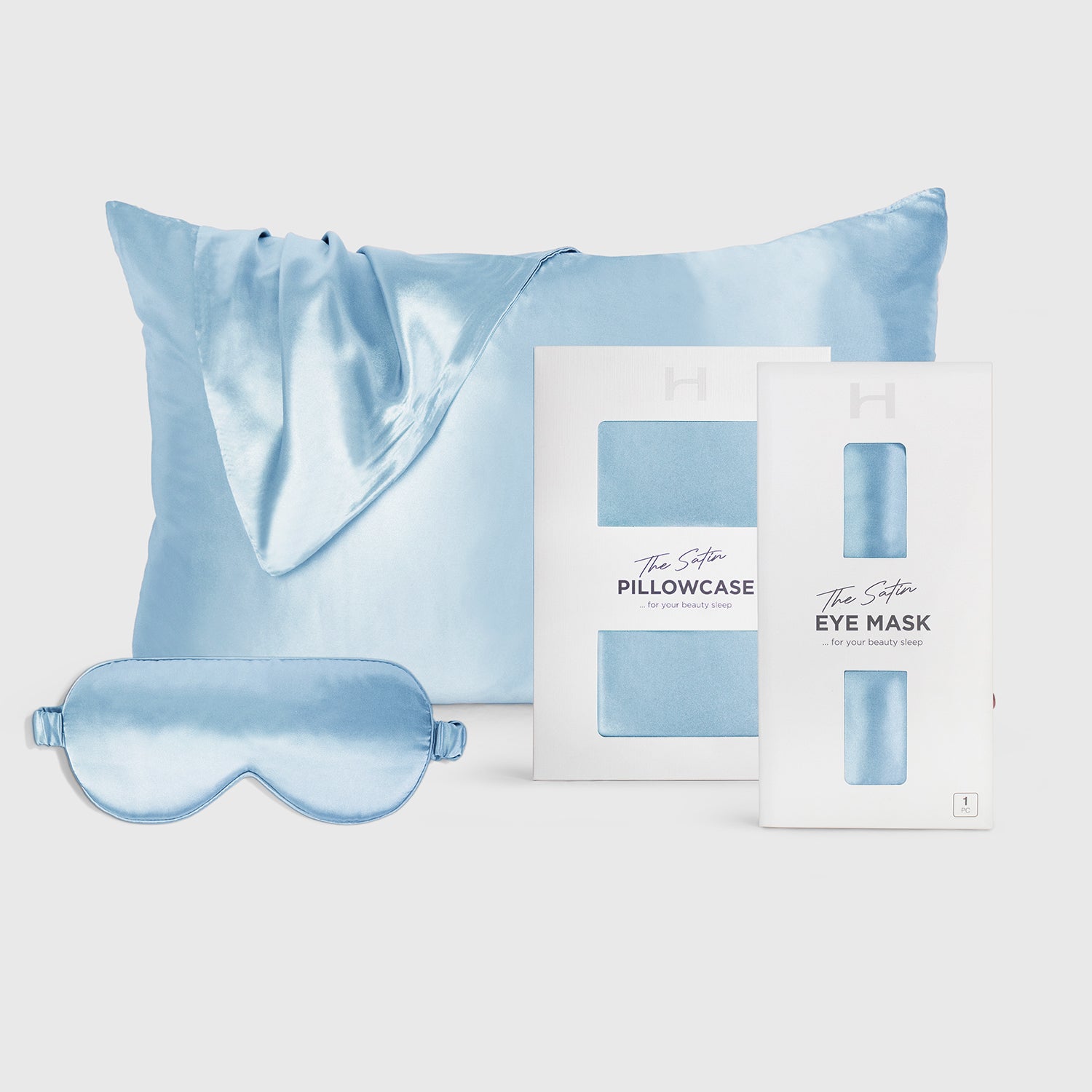 Satin Collection, Pillowcase Pair / Eye Mask / Bundle Set